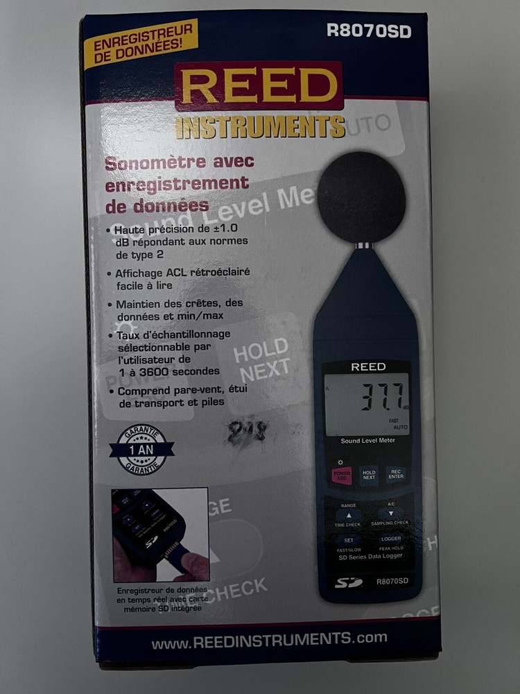 REED INSTRUMENTS R8070SD Data Logging Sound Level Meter 783H14