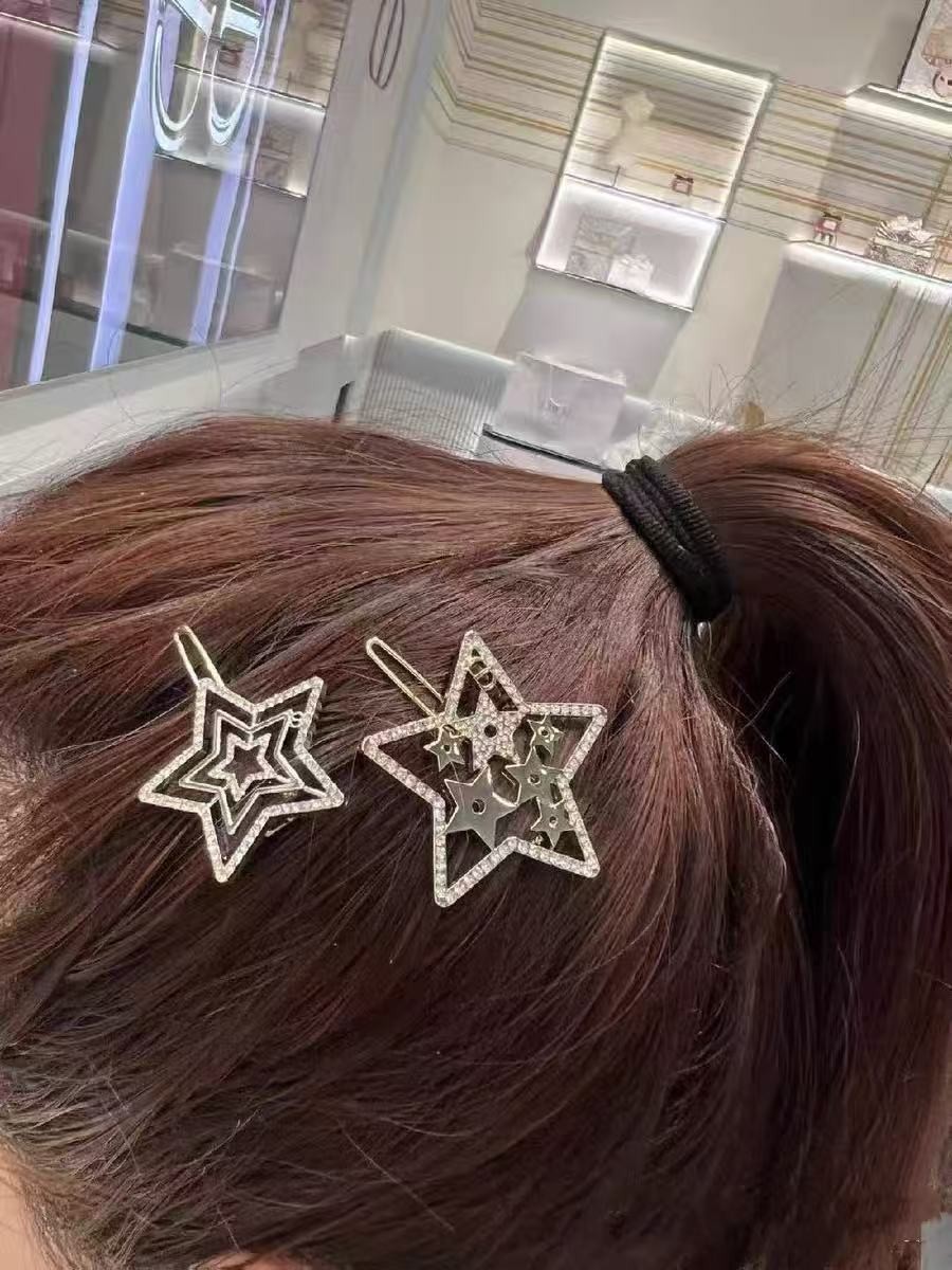 Christian Dior Novelty 2025 Holiday Hair Clips 2pieces Logo Silver Gold Unopened