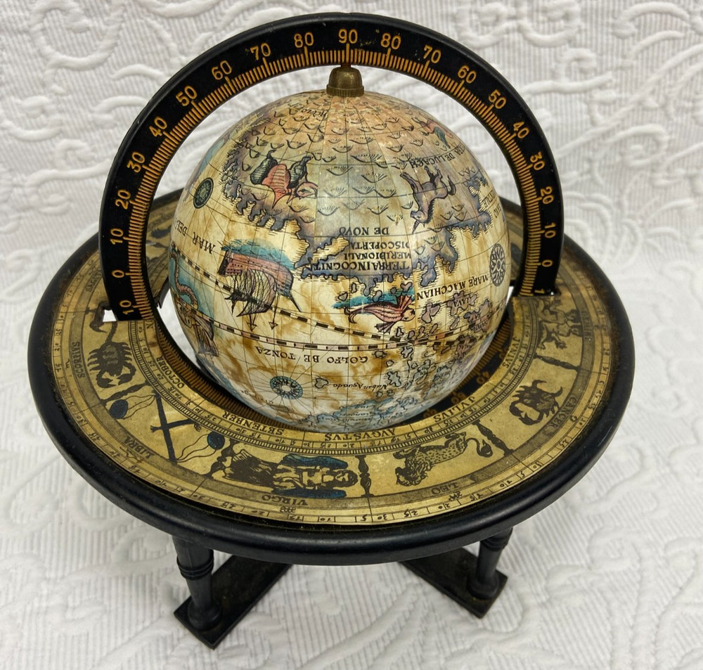 Decorative Vtg. 8 IN Terrestrial Tabletop Globe
