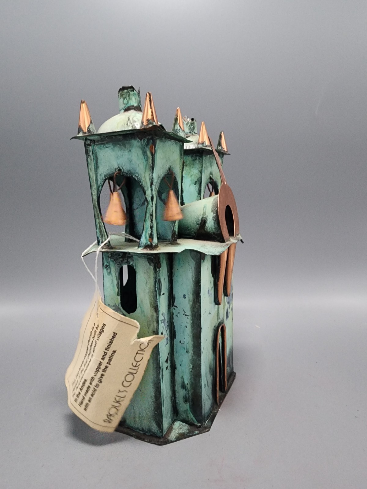 Handmade Metal Ayacucho Church W/Bells From Peru from Raquel's Collection