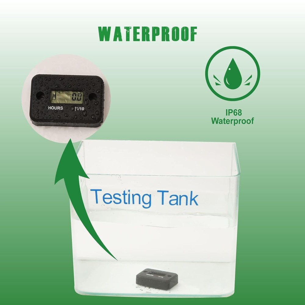 Digital Inductive Hour Meter for Gas Engines - Accurate Maintenance Tracker