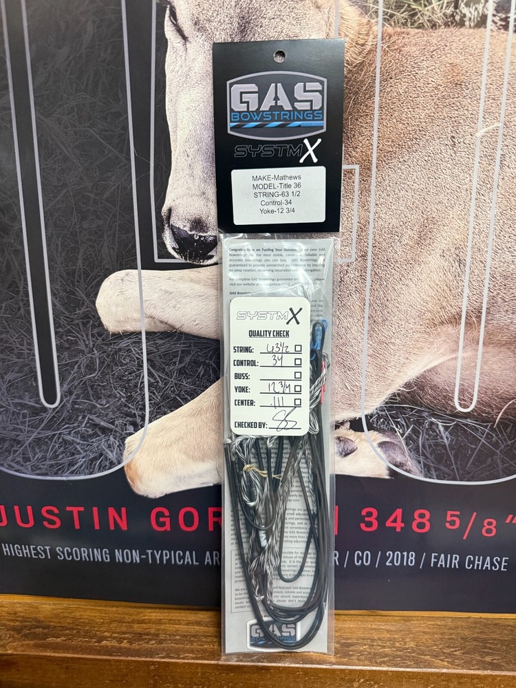 Gas Bowstrings Systm x Mathews title 36 Target Bow string Set System SPEED