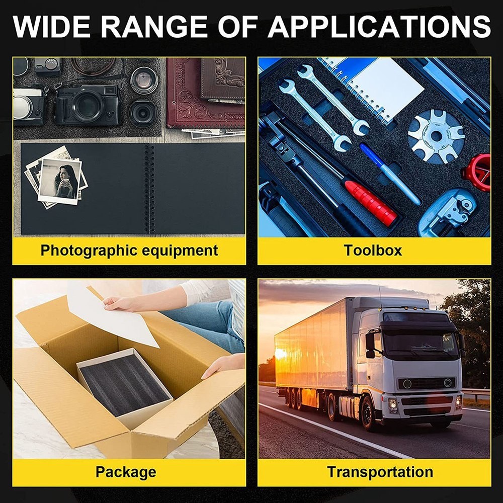 2Pack 16 X 12 X 2 Inch Foam Inserts for Cases for Toolbox Camera Storage O7O4