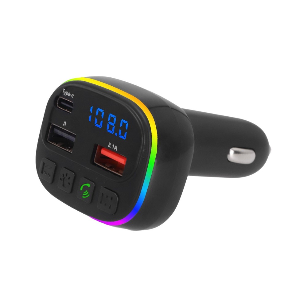 Efficient Car Charger with FM Transmitter Functionality for Music and Calls