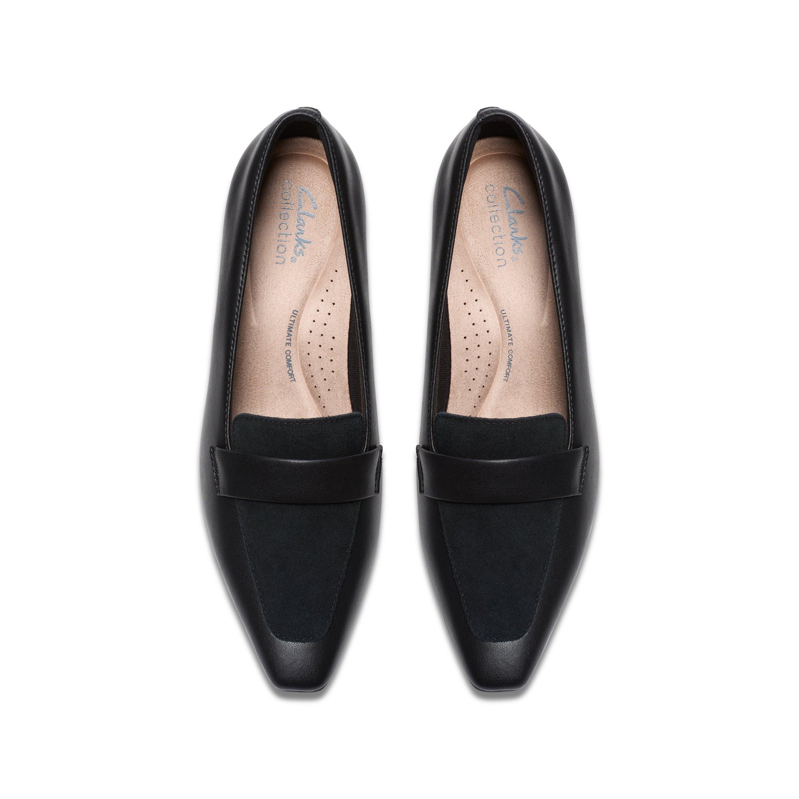 Clarks Womens Scarlyt Mabel Black Leather Dress Shoes