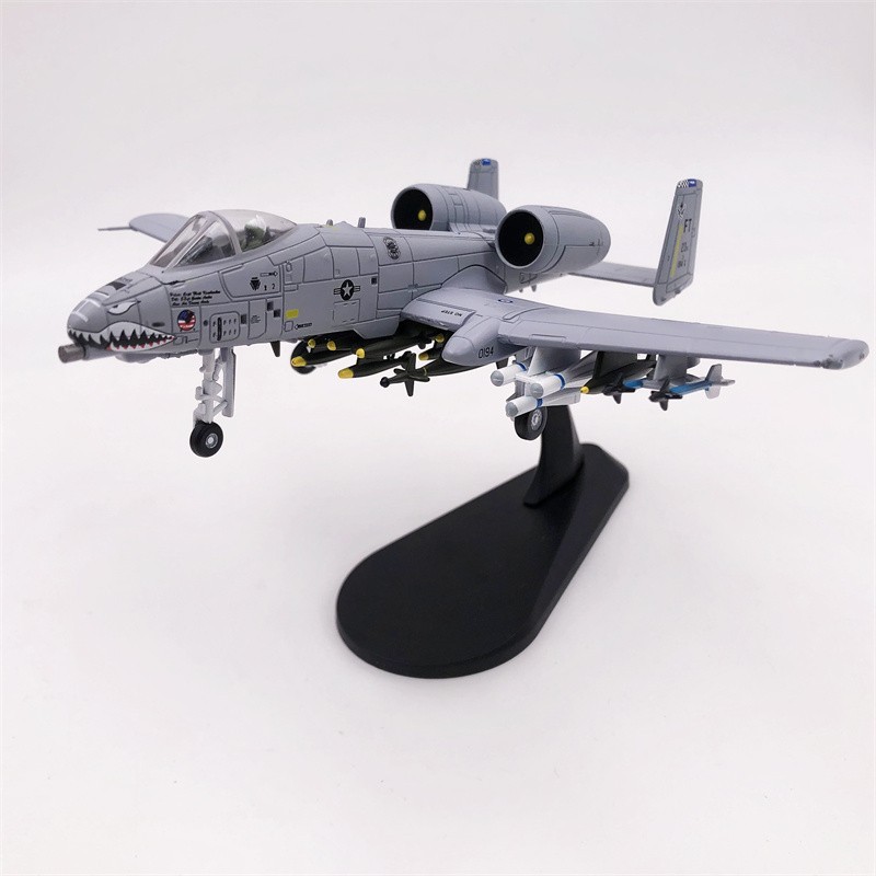 Wltk USAF A-10A Thunderbolt II Attack Plane Shark Painting 1/100 Diecast Model