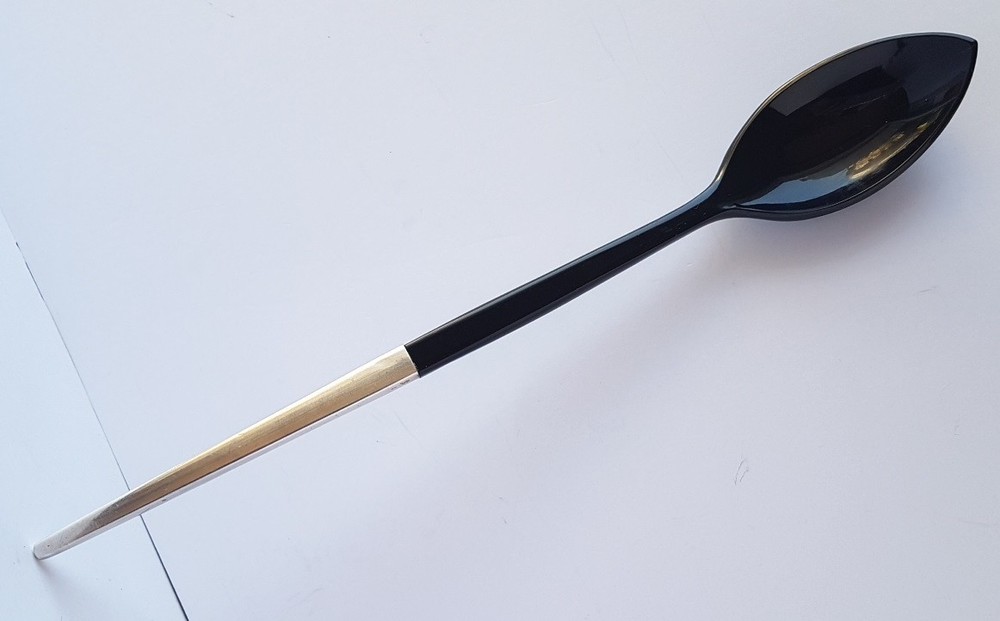 Spoon/Serving Spoon, 925er Silver, Hermann Builder, Um 1960 M332