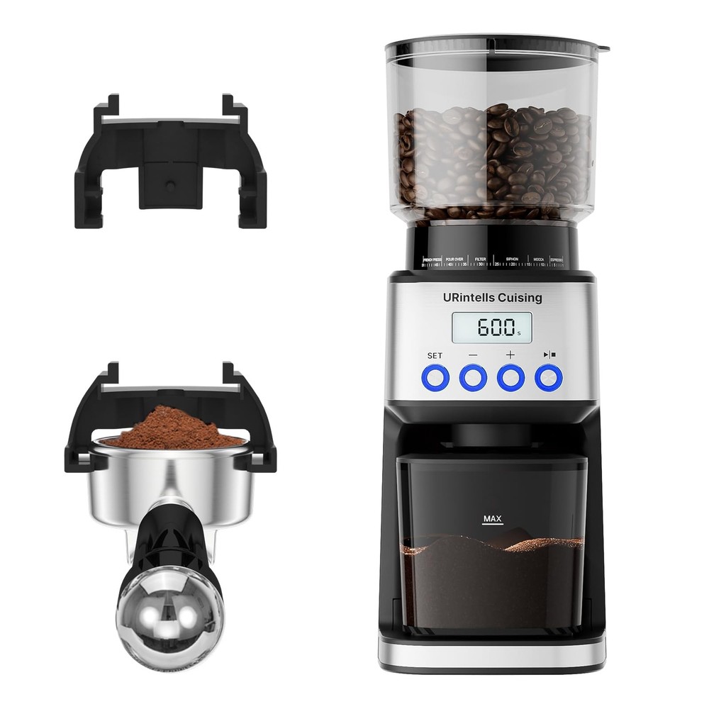 Espresso Grinder, Burr Coffee Grinder with 51 Grind Settings, Precision Timer...