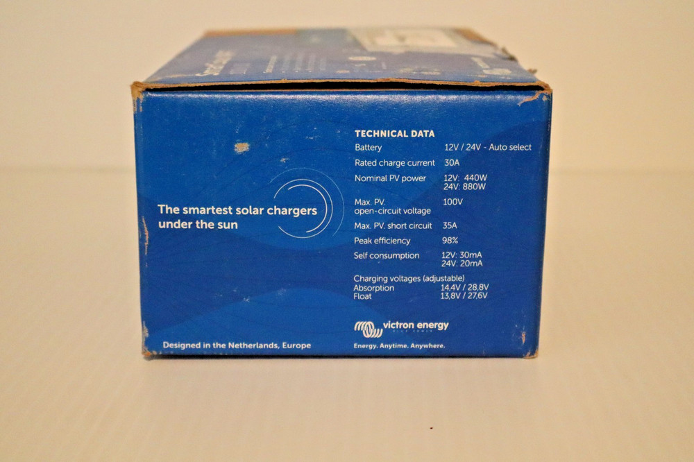 Victron Solar MPPT 100/30 Charge Controller – 12V/24V, Bluetooth Built-In