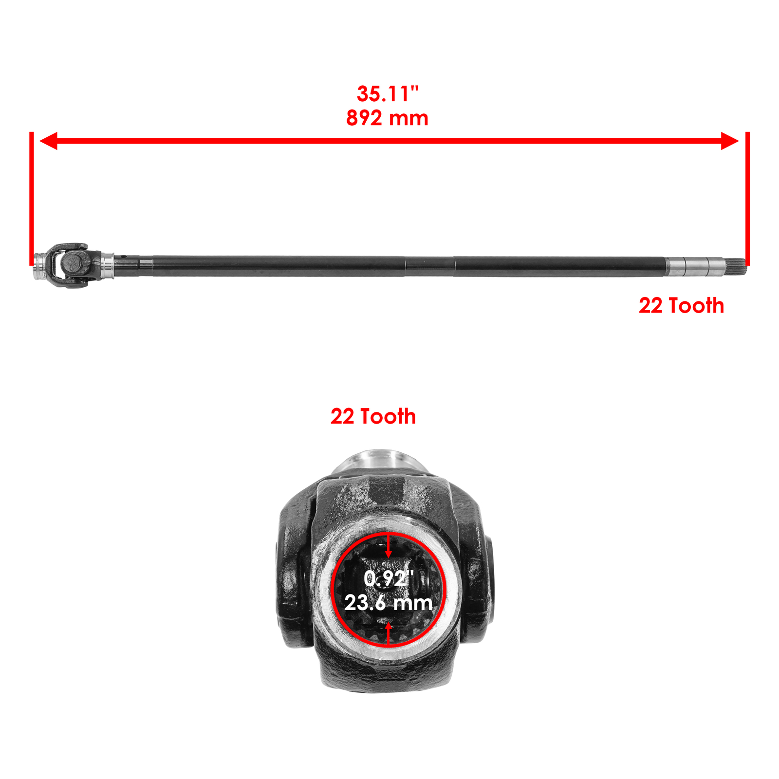 Complete Front Propeller Drive Shaft For Kawasaki Mule 3010 KAF620 E 4X4 2001-08