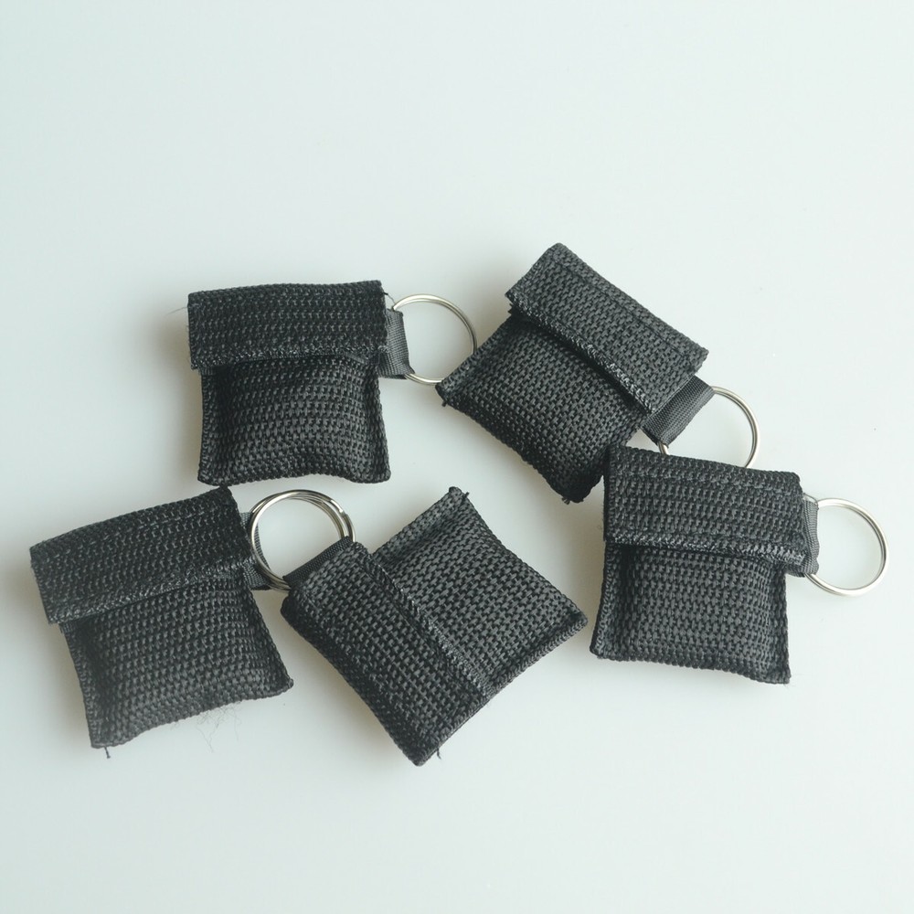100Pcs/Pack CPR Mask Keychain Ring Emergency Kit Rescue Face Shields First Aid