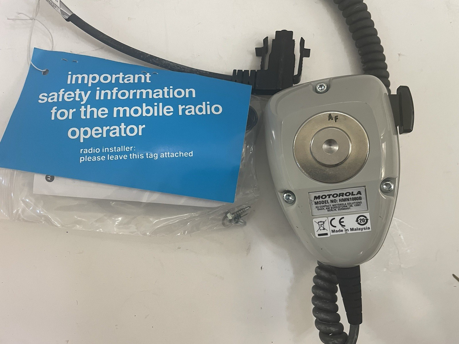 MOTOROLA Standard Mobile Microphone Accesory Kit HMN1080B Free Shipping