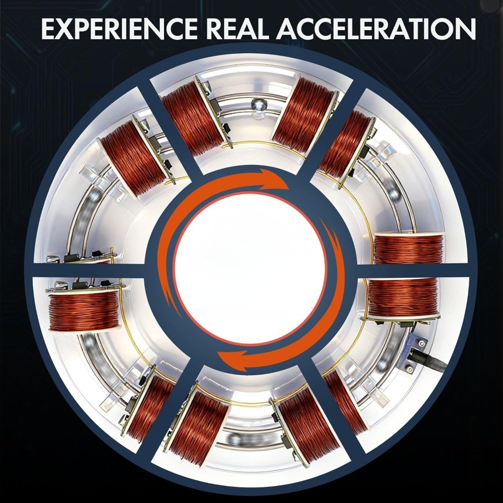 High-Tech Electromagnetic Coil Accelerator STEM Toy & Physics Experiment Kit