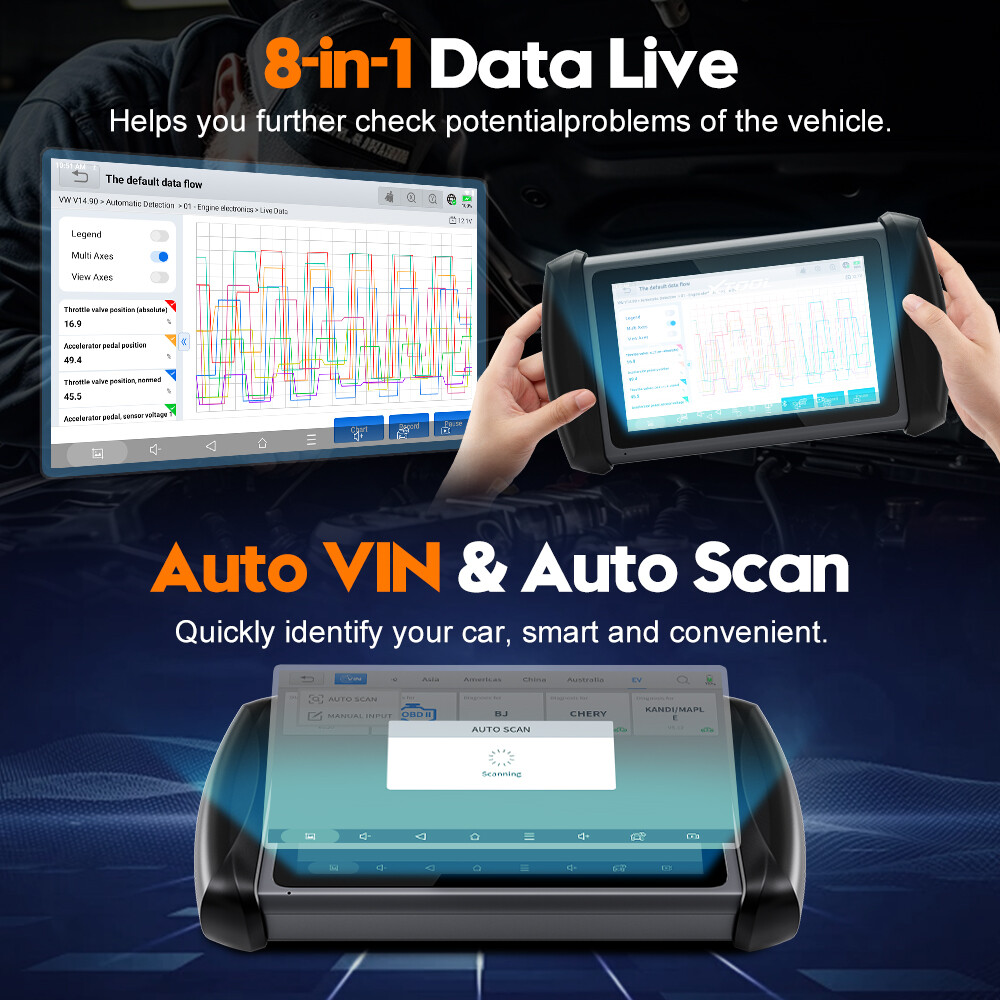 XTOOL IP616 V2.0 Car OBD2 Scanner Key Programmer Full System Diagnostic Tool SRS