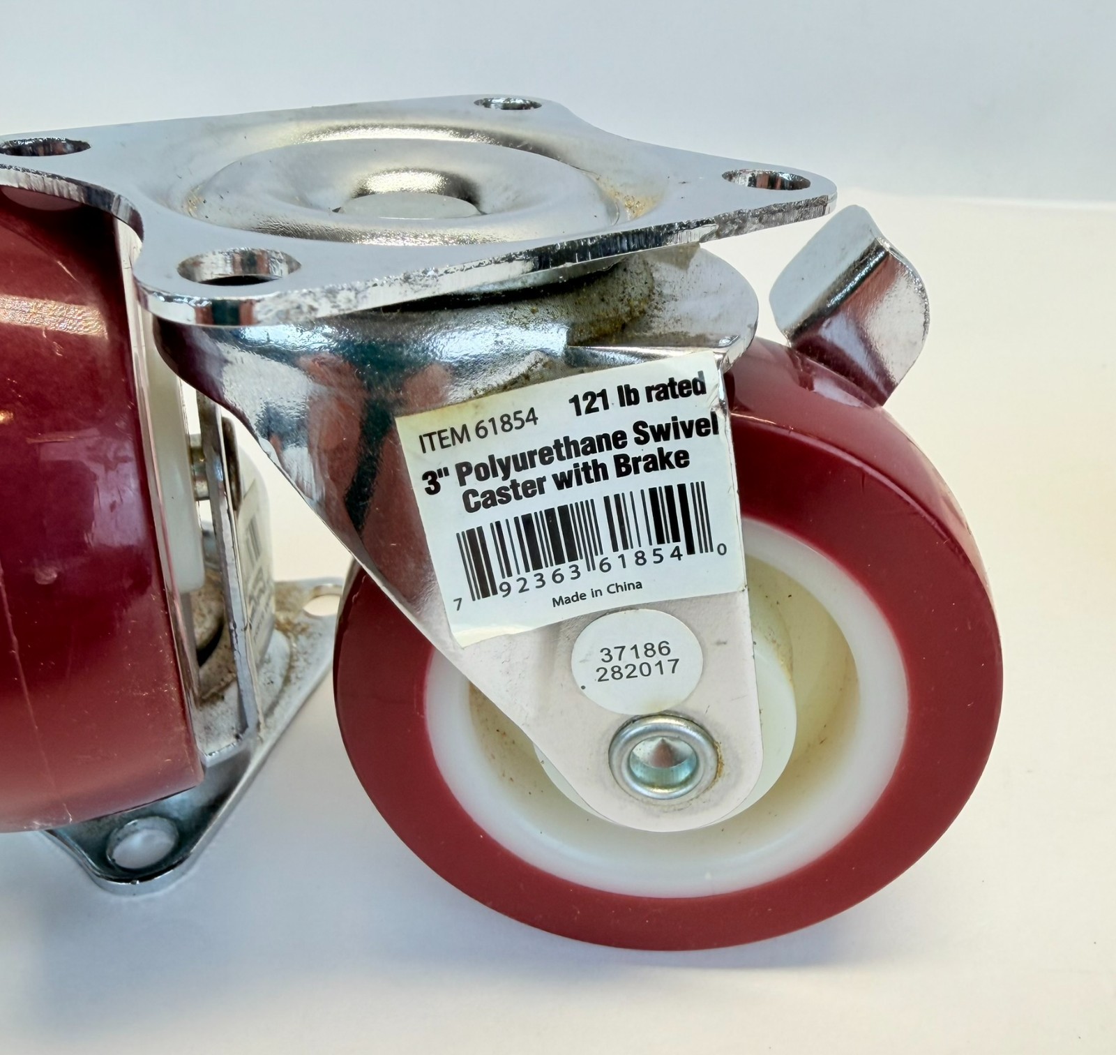 (4) 3" Polyurethane Swivel Caster Wheels w/ Brakes - New Condition