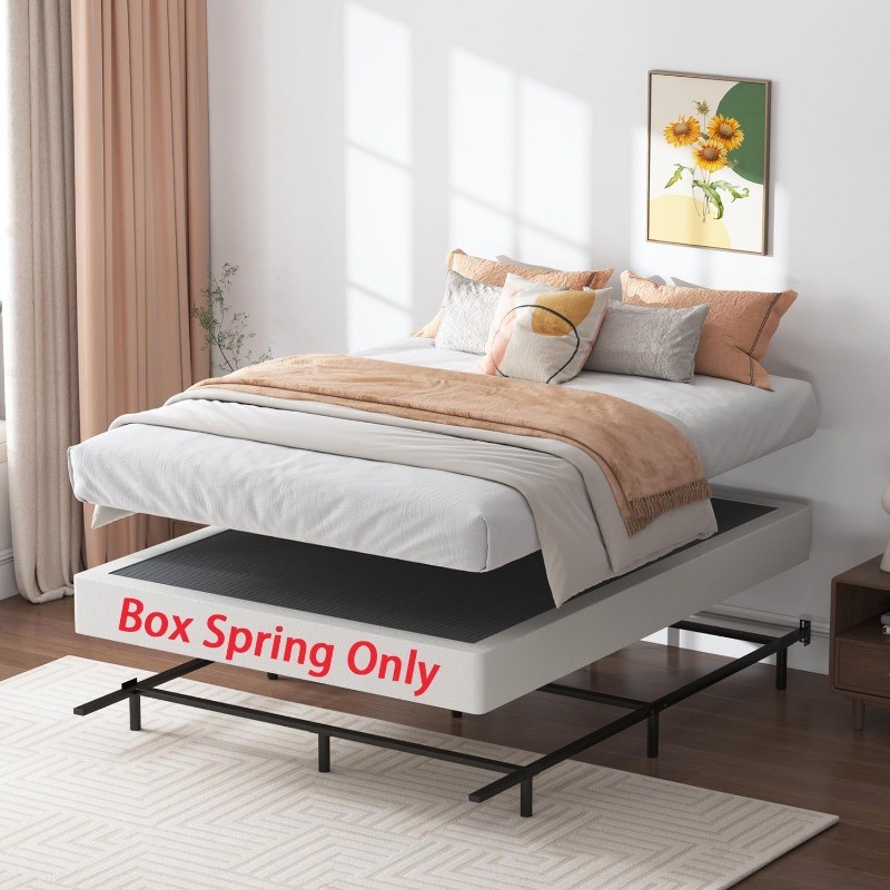 Queen Box Spring 7 Inch Low Profile Box Spring Queen Size Bed Base