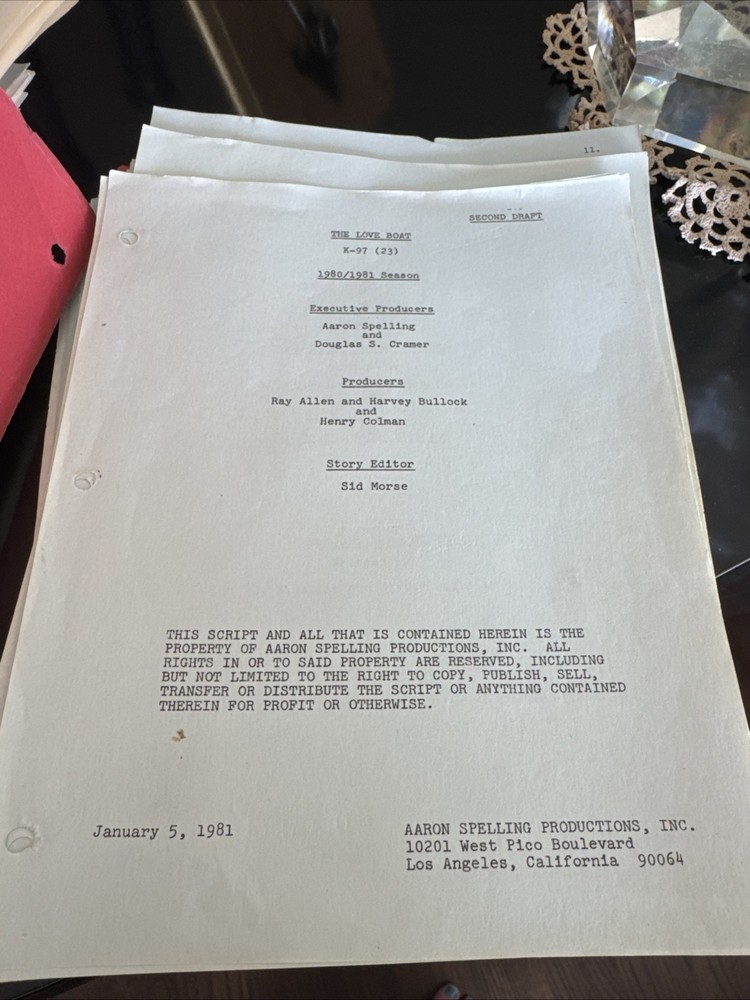 “THE LOVE BOAT” show script K-97