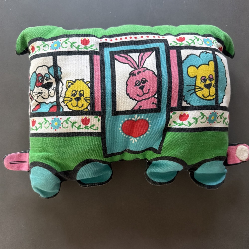 Spring Mills Cut ‘n Sew Fabric Pattern Plush Train Childrens Decor Circus Train