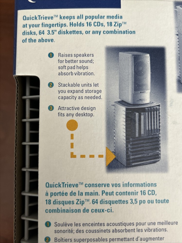 Computer Desktop PC Multimedia Storage Tower CD zip Disks Diskettes Vtg 1997 NEW