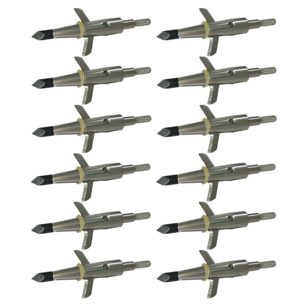 Hottest 12Pcs Swhacker Hunting Broadheads 100Gr 2-Sharp Blade Crossbow Tips
