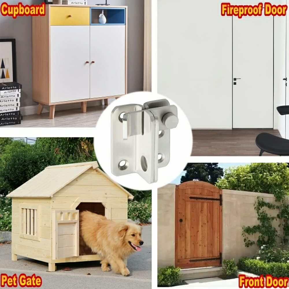 Flip Latch Thickened Heavy Duty Hasp Safety Sliding Door Lock Gate Latches-Large