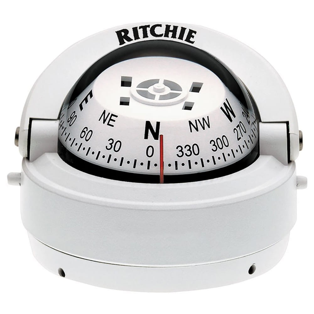 Pivot White Dial Surface Mount Composite 12 Volt Green Light Compass