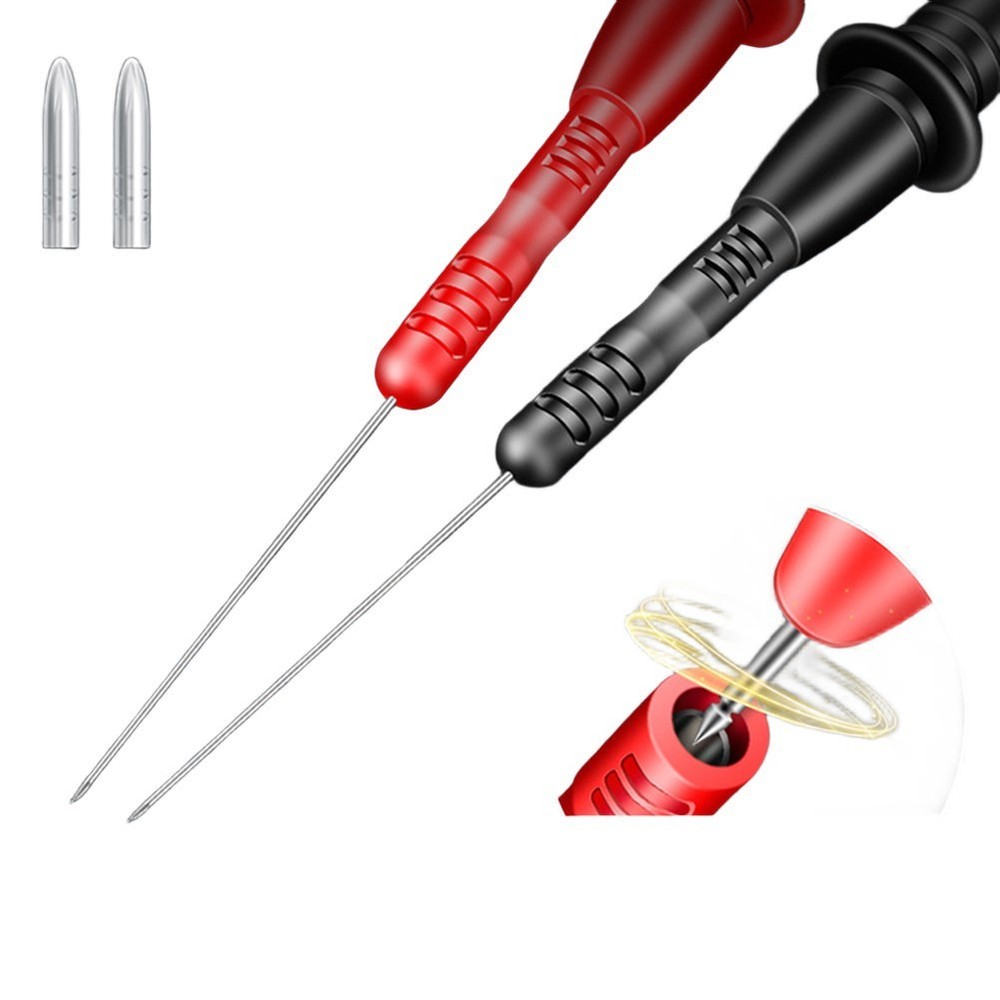 Red and Black Color Coded Probe Tips for Quick Polarity Identification