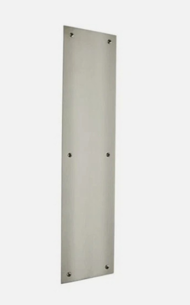 Baldwin 2123 Solid Brass Square Edge Push Plate 3.5" x 15" Polished Chrome Finis