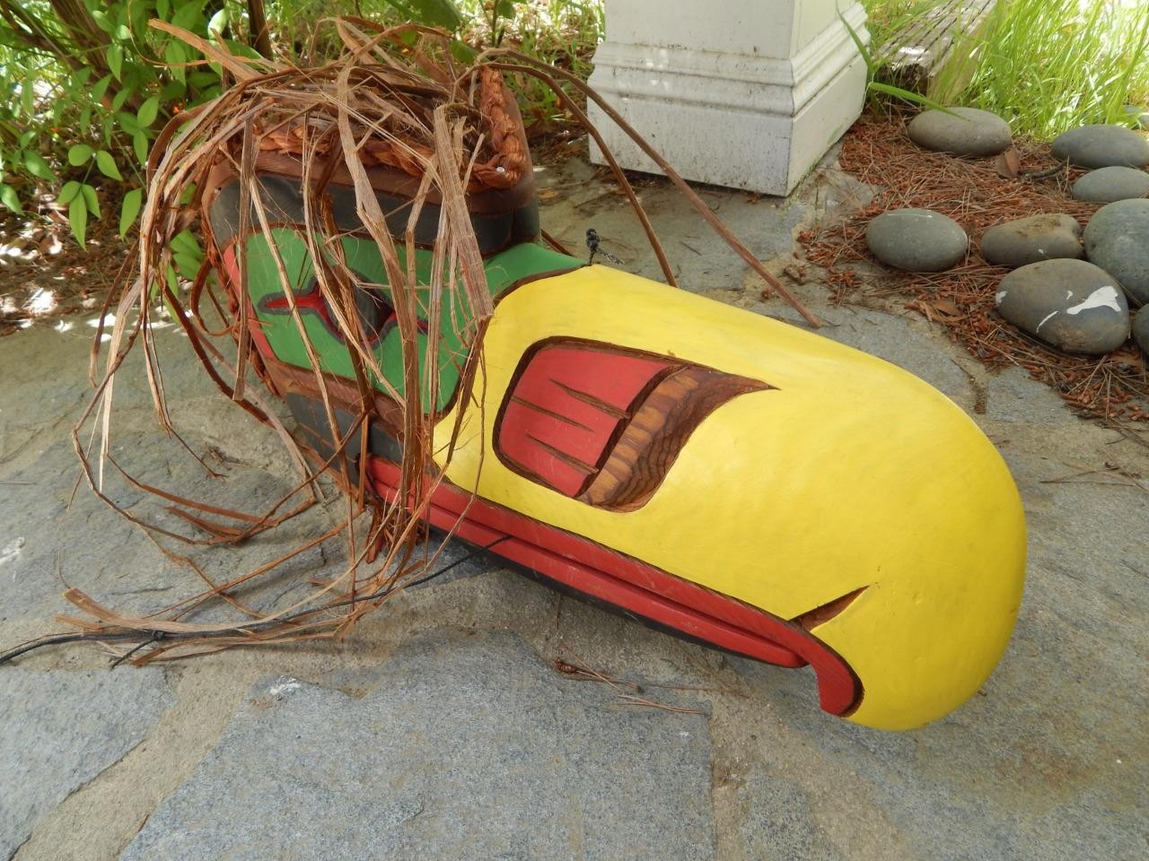 LARGE NW SQUAMISH INDIAN CANADA SGND ARTICULATED EAGLE MASK KURTIS ANTONE XLNT !