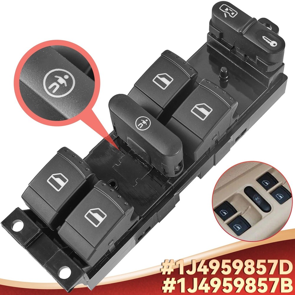 ZPY Master Power Window Switch Front Left Driver Side For VW Jetta Passat Golf