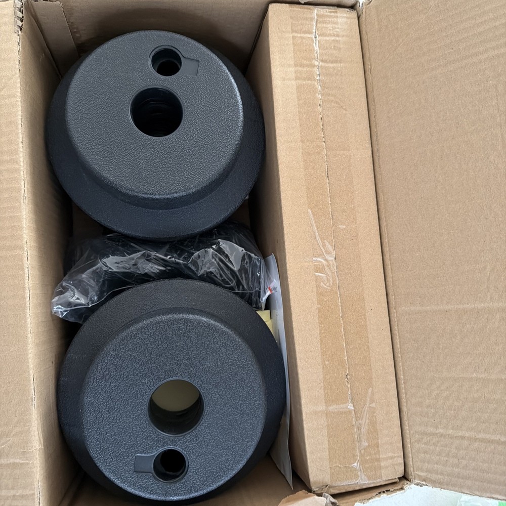 4 Pack- 34” Traffic Delineator Post Cones, Fillable Base & 5ft Plastic Chains