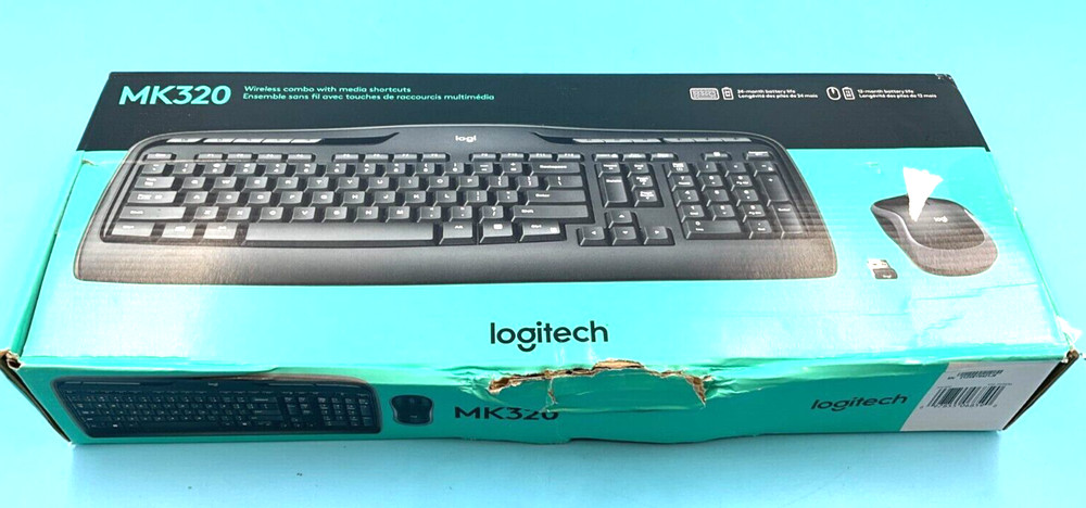 Logitech Desktop MK320 Wireless Keyboard & Mouse Black 920-002836 ❤️✅❤️✅