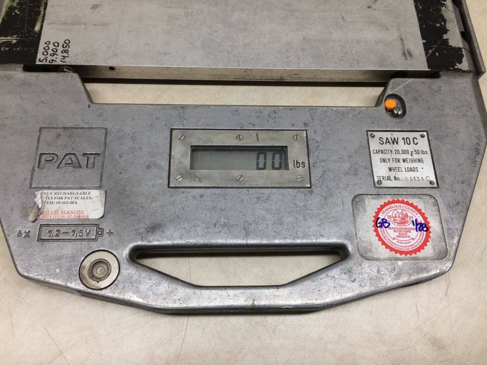 PAT Kruger SAW 10C Digital Wheel Load Scale Truck Axle Weigher