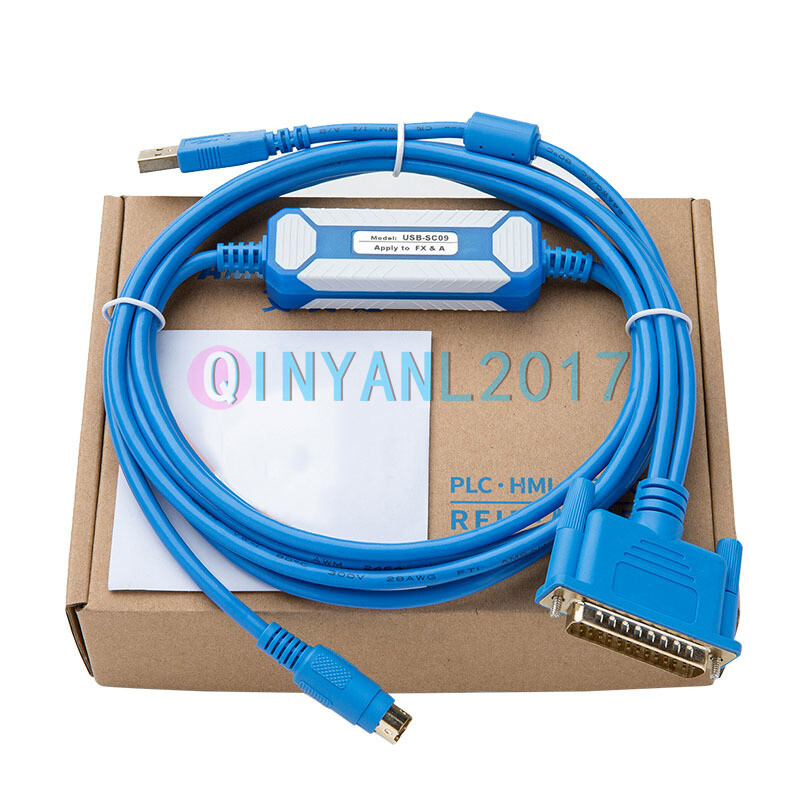 1PCS PLC Programming Cable USB-SC09 Suitable Mitsubishi FX/A Series