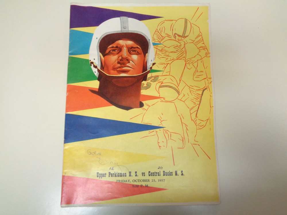 Upper Perkiomen vs Central Bucks High School Football Program 1957 Coca Cola Ad