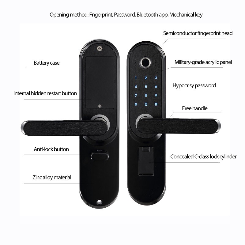 Fingerprint password lock door door