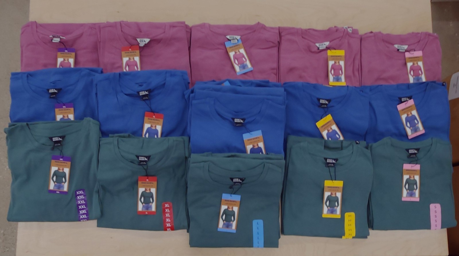 NWT-Eddie Bauer Womens Classic Fitted Crewneck Long Sleeve, Variety sizes/colors