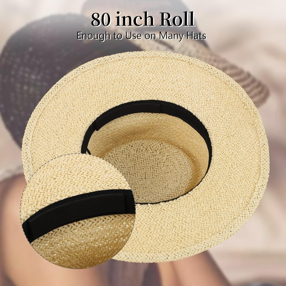 Hat Sizing Tape 80 Inch Foam Size Reducer Self Adhesive Cap Insert Black