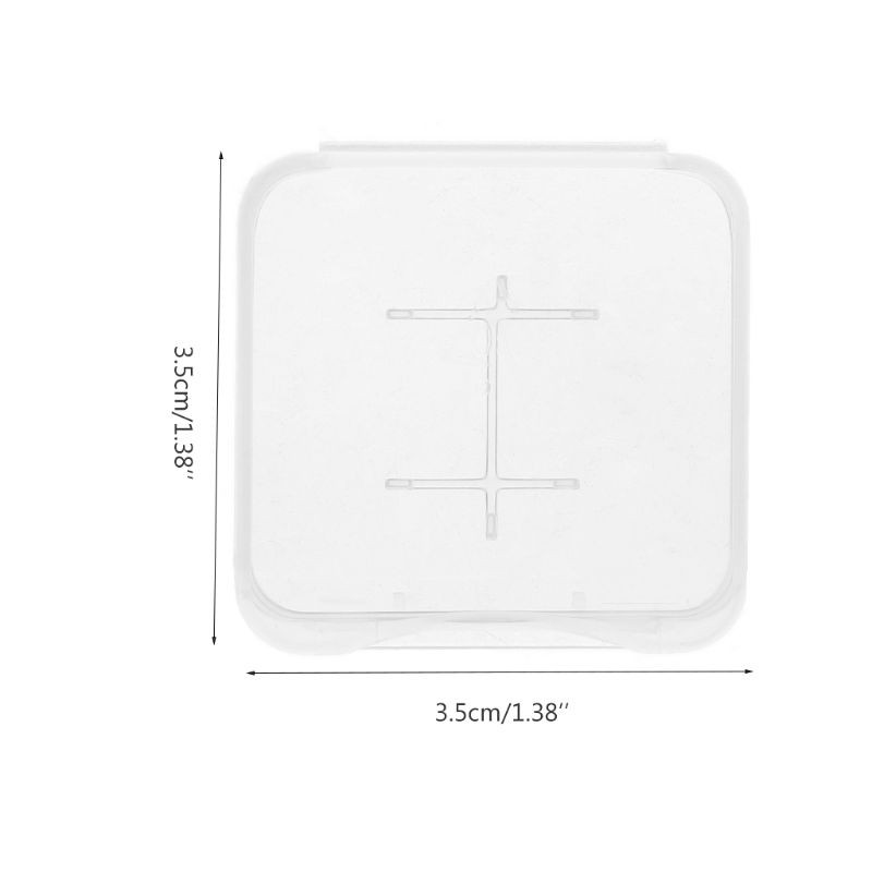 10PCS Plastic Transparent Standard MiC TF Memory Card for Case Holder B