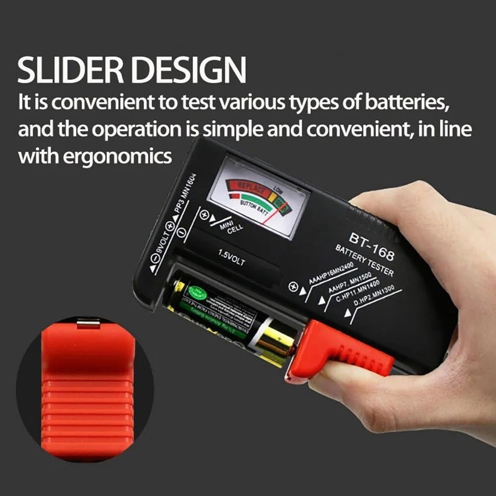 Compact Battery Capacity Tester with Easy-to-Read Display for All Battery Types