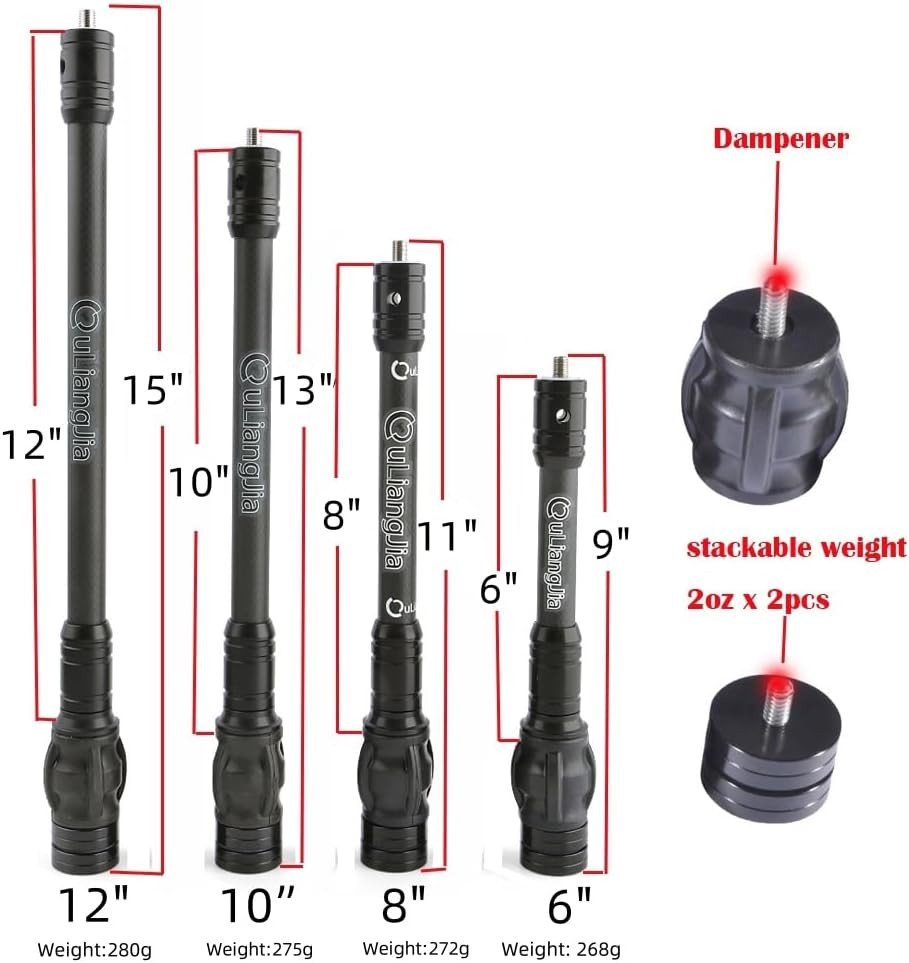 Archery Bow Stabilizer for Compound Bow Carbon Fiber Stabilizer Damping System a