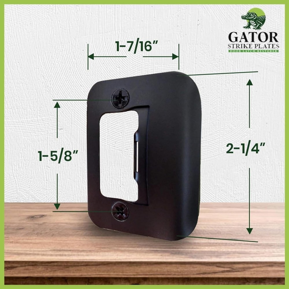 Gator Door Strike Plate | Universal Latch Restorer 4-Pack