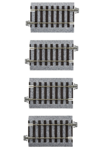 Kato #2-105 HO Scale 60mm (2 3/8") Straight UniTrack - Code 83 - 4 sections