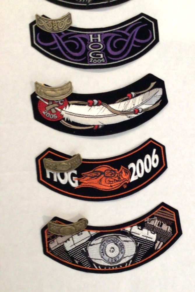 7 HOG Member Patch And Pin Sets 2001-2007 Harley Davidson Never used