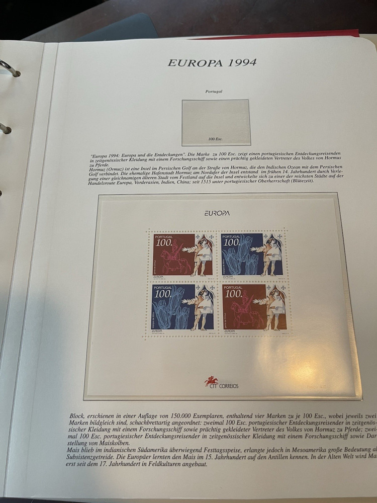 Stamp Album Europa Briefmarken Hingeless 93-95 Sieger-Verlag w/ stamps + sheets