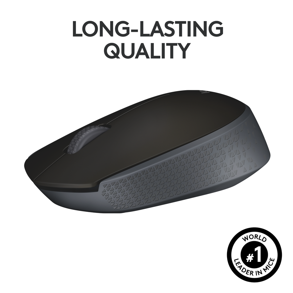 Logitech - M170 Wireless Compact Optical Ambidextrous Mouse - Black