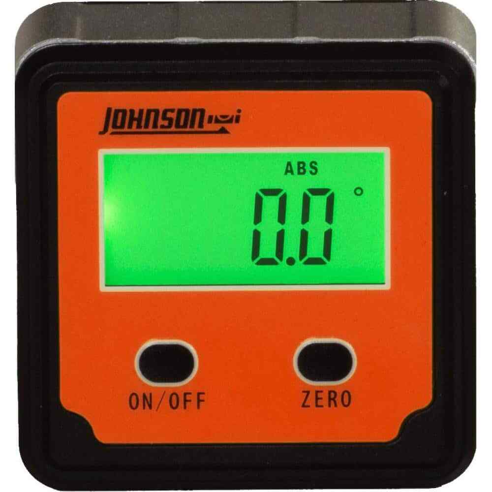 Johnson Level Magnetic Base Digital Protractor: 90� Range, 0.10� Resolution