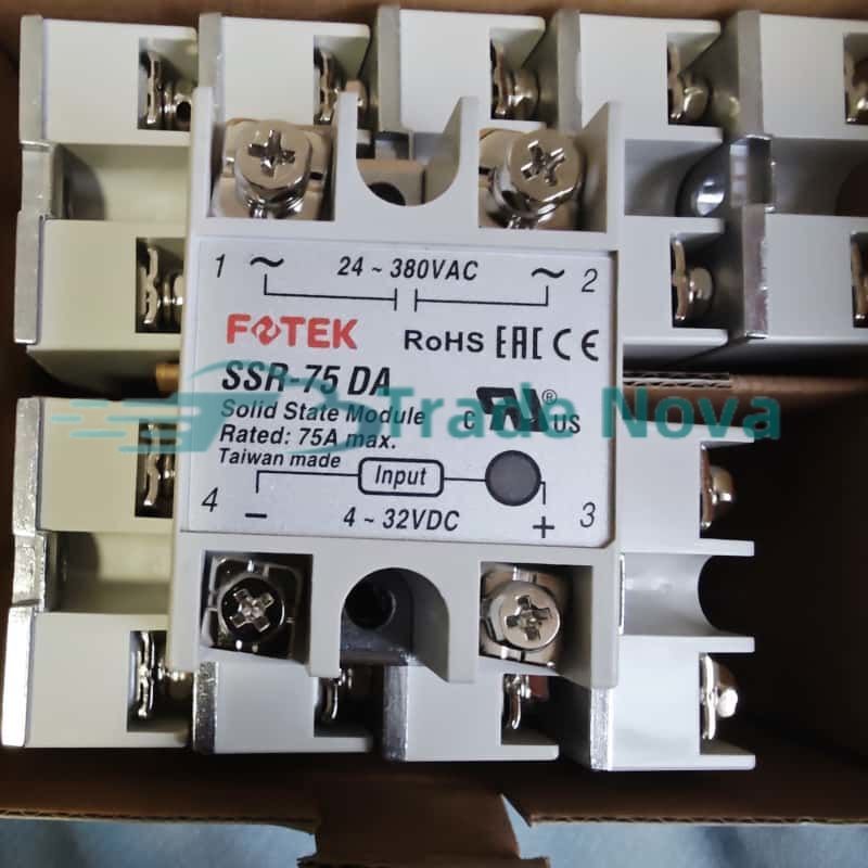 1PCS NEW Fotek SSR-75DA Solid State Relay Fast Delivery SSR75DA