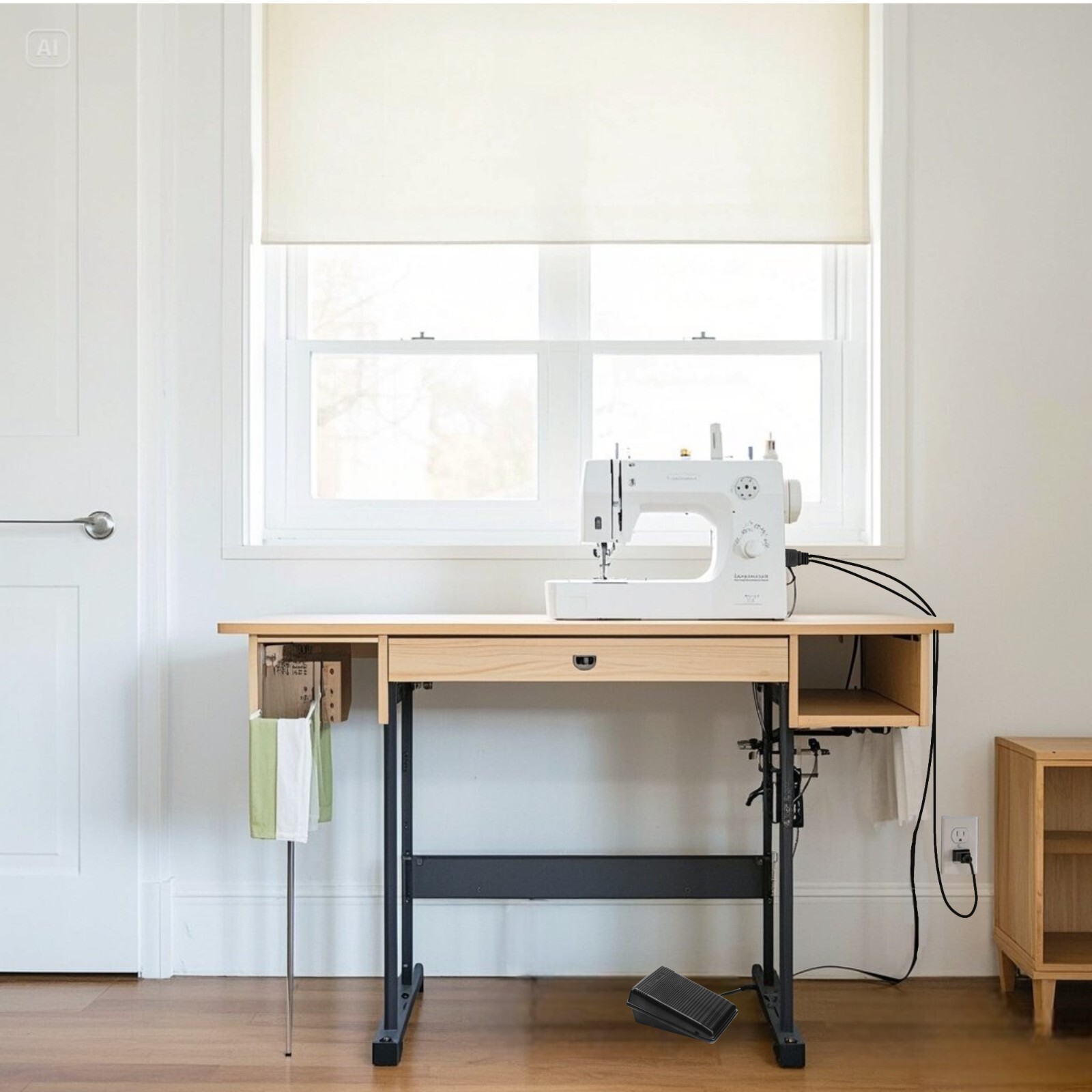 Foot Control Pedal Power Cord 033770217 Compatible with Janome Sewing Machine