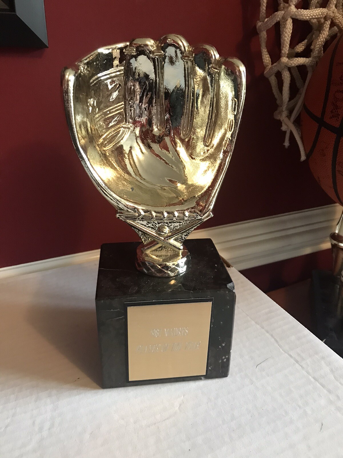 TONY GWYNN PERSONALLY OWNED 1987 “MADRES” PLAYER OF THE YEAR AWARD WITH COA